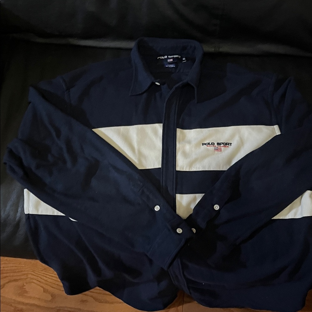 Polo Sport Navy and White Jacket